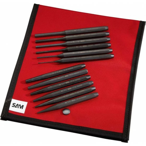TROUSSE 6 CHASSE-GOUPILLES ET 6 CHASSE-CLOUS SAM OUTILLAGE - 7CTR12A 3 TROUSSE 6 CHASSE-GOUPILLES ET 6 CHASSE-CLOUS SAM OUTILLAGE - 7CTR12A