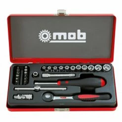 COFFRET DOUILLES METAL 29 PCS 1/4 6 PANS MOB - 0000983401MOB OUTILLAGE