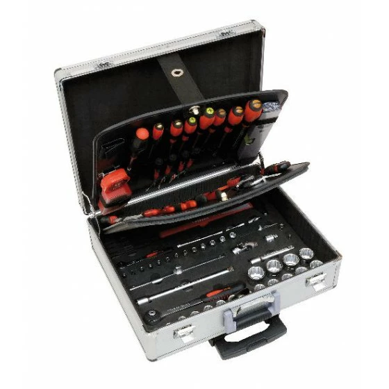 VALISE TROLLEY ALUMINIUM GARNIE 128 PIECES MOB - 9535128001MOB OUTILLAGE 3 VALISE TROLLEY ALUMINIUM GARNIE 128 PIECES MOB - 9535128001MOB OUTILLAGE